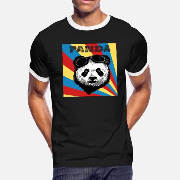 

retro panda pilot t shirt men famous short sleeve o-neck formal famous funny casual spring autumn cool shirt