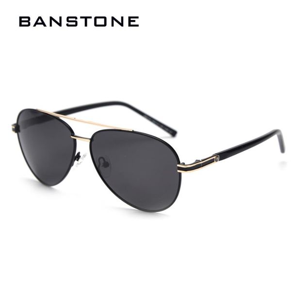

sunglasses banstone brand men vintage pilot polarized classic metal sun glasses coating lens driving shades for men/women oculos, White;black