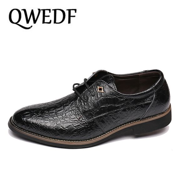 

2020 brand men's business dress shoes wedding party retro leather men casual shoes black brown pointed toe oxford x9-71