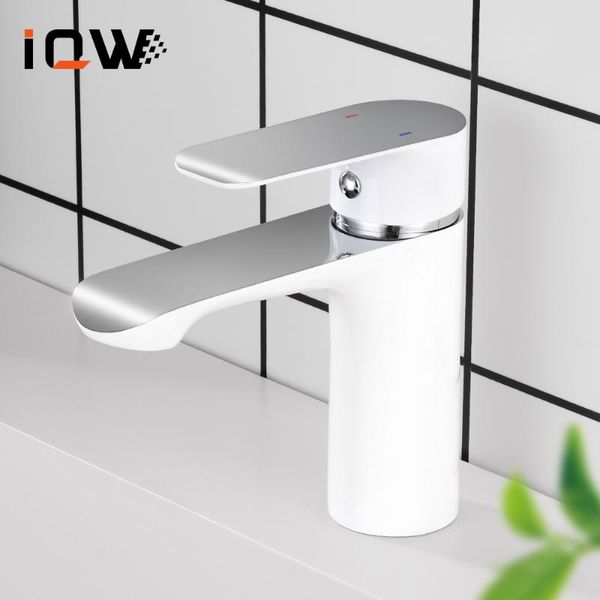 

bathroom faucet basin faucet deck mounted mixer chrome sink tap and cold water chrome white
