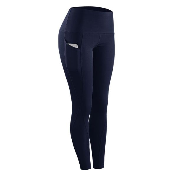 

racing pants women's riding fitness elastic compression leggings high-waist sports belt training, Black;blue
