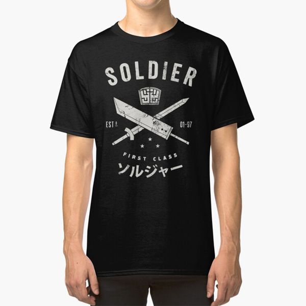 

soldier t - shirt final fantasy vii cloud strife ff7 soldier shinra sephiroth vintage logo final fantasy final fantasy 7