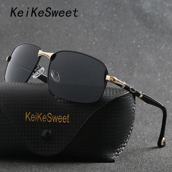 

keikesweet vintage designer coo polarized sunglasses men rays uv400 driving shades fashion sun glasses for male, White;black