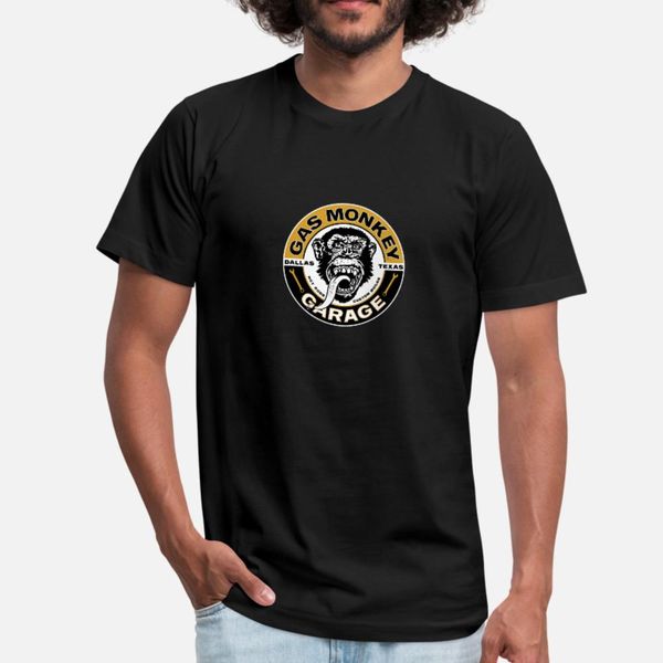 

gas monkey garage wrench circle text logo t shirt men designer short sleeve round neck kawaii anti-wrinkle fashion spring autumn shirt