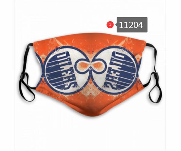 

edmonton oilers face covering washable adjustable reusable mask 2pcs carbon filters safe outdoor sports dust proof breathable face masks
