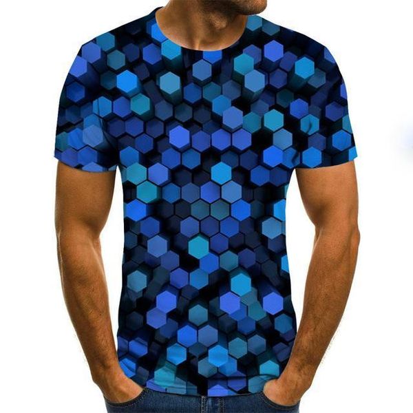 

new men 3d men 's t -shirt summer printed o -neck 3d print shirts aesthetic horror plus size men clothing