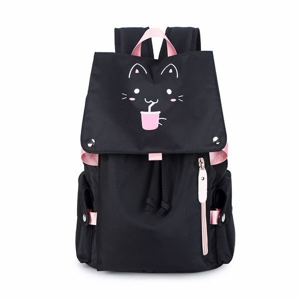 

leather luggage tag cross-border womens backpack korean-style schoolbag womens printed backpack student bag college students large-capacity