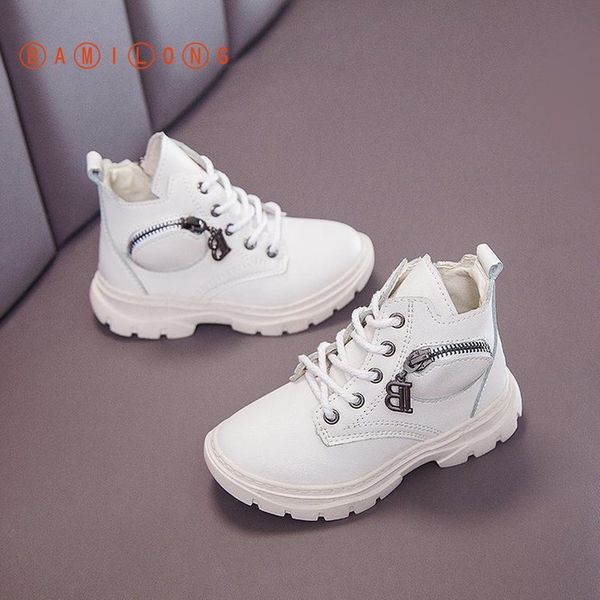 

bamilong fashion kids martin boots children warm boots soft bottom toddler girls non-slip kids sneakers y40, Black;grey