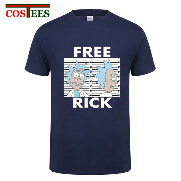 

рик и мортите майку free rick мужчины премиум хлопок футболка забавный дизайн цифровой печать повседневного рик морти тенниска homme customi