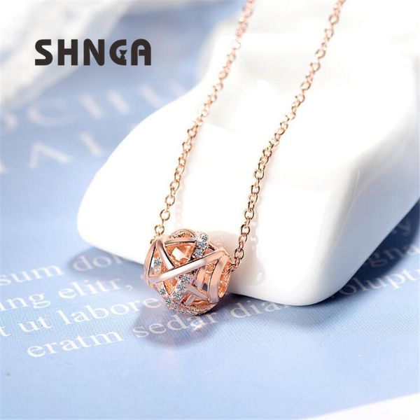 

original new real 925 sterling silver hollow geometric winding choker necklaces for women aesthetic necklace bn019