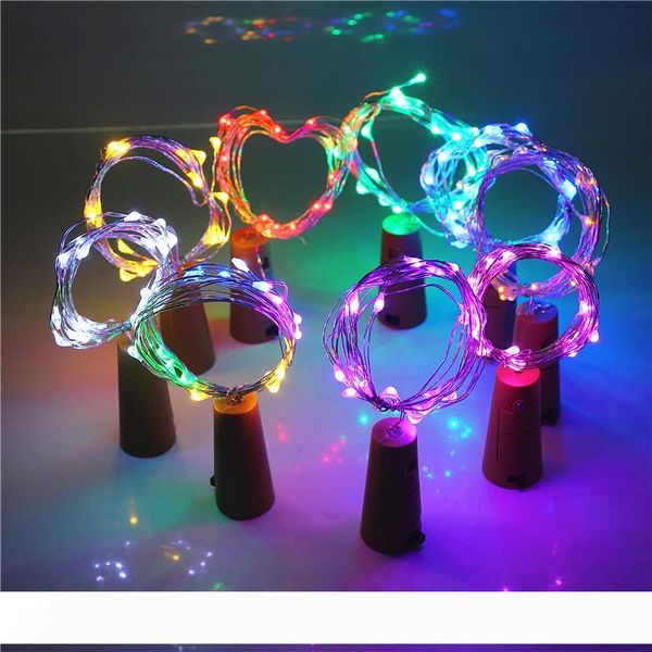 

10 20 LED DIY Cork Light String Wine Bottle Stopper Copper Fairy Metal Strip Wire Outdoor Holiday Christmas Party Decoration