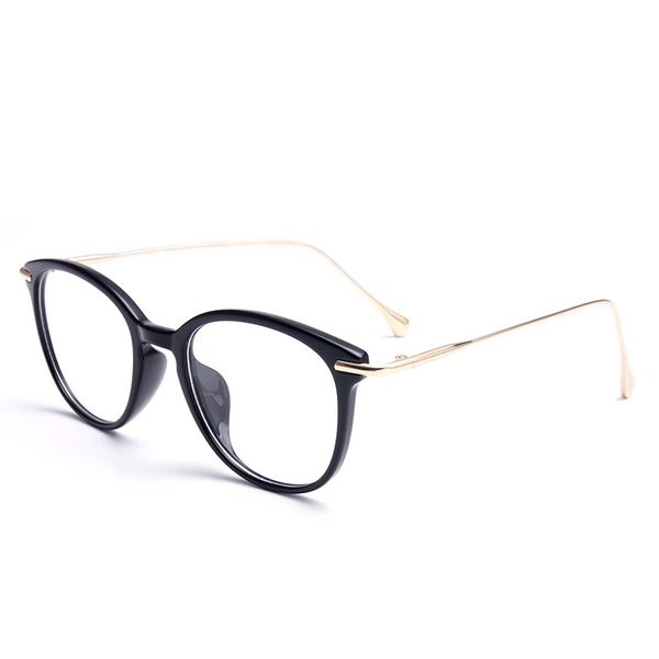 

new arrival black full rim metal optical frames with ultem temple myopia eyewear prescription brand women and men glasses