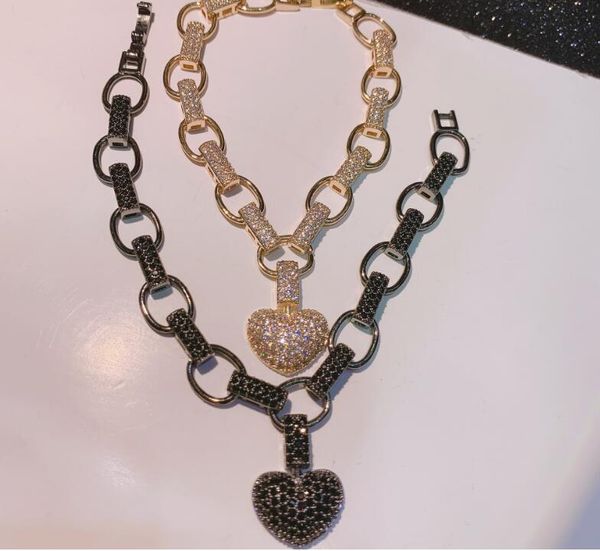 

ins love peach heart micro-locking bracelet women shiny rhinestone hand chain, Golden;silver