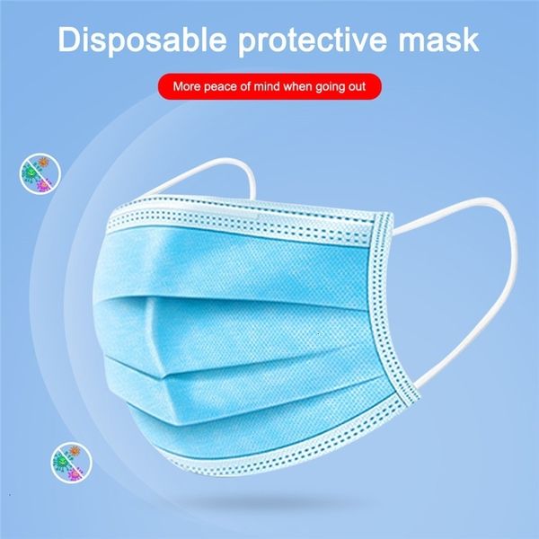 

plenty stock new face disposable 3 layers dustproof facial protective cover masks set anti-dust mask