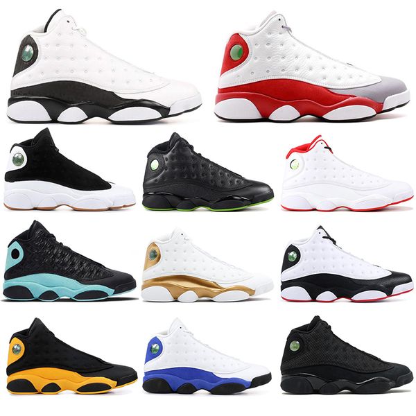 

13s basketball shoes black white alternate olive mens trainers runner athletics outdoor breathable sport sneakers 40-47