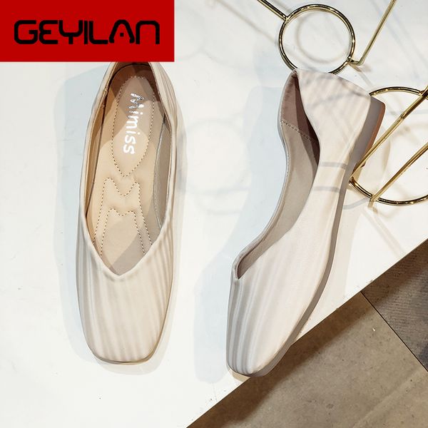 

flats women 2020 shoes new casual shoes women's single flat lazy women's flats mujer dropsh u19-50, Black