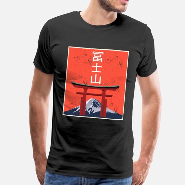 

fujisan japanese kanji t shirt men create short sleeve o neck pictures graphic breathable summer style vintage shirt