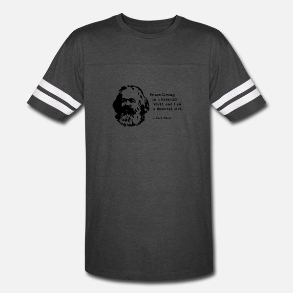 

karl marx i m a material girl t shirt men knitted tee shirt round collar letters interesting fashion spring letters shirt