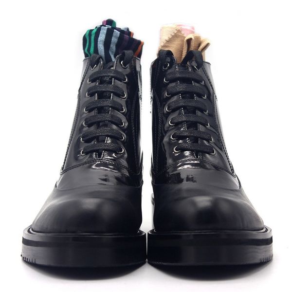 

2020 new lace up casual genuine leather oxfords shoes men elegant height increasing pointed toe party dresses shoes male autumn, Black