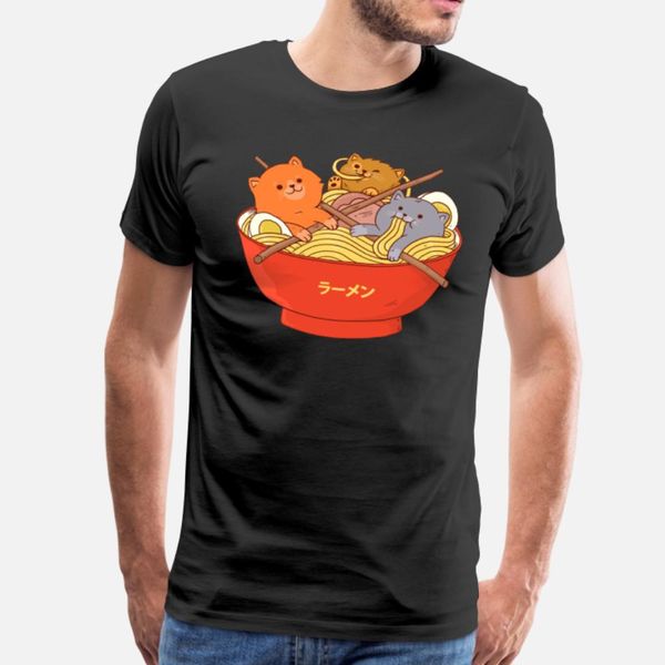 

ramen and cats party t shirt men designing cotton plus size 3xl original fit new fashion summer original shirt