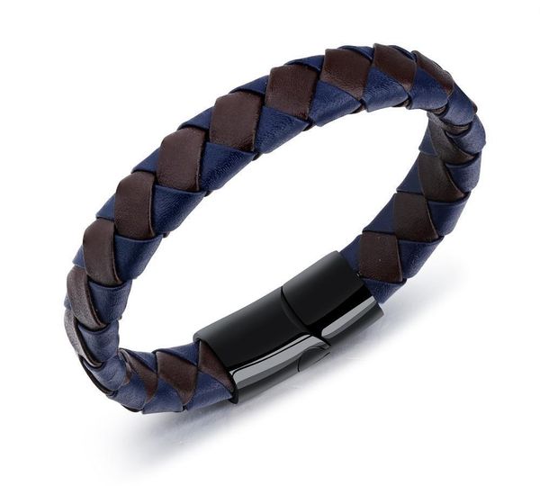 

opk european and american accessories cowhide bracelet business style men s color bracelet77, Golden;silver