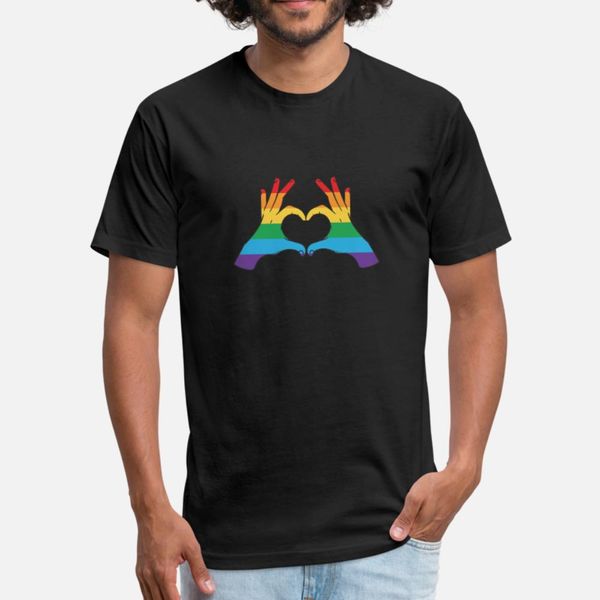 

lgb rainbow heart lgbt awareness month gay t shirt men create short sleeve s-xxxl unique fit funny spring autumn original shirt