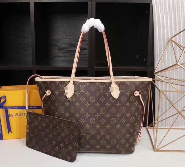 

women leather shopping bags women handbags+wallet shoulder bags shopping tote bags handbag purse wallet lv louis vuitton, Black;brown