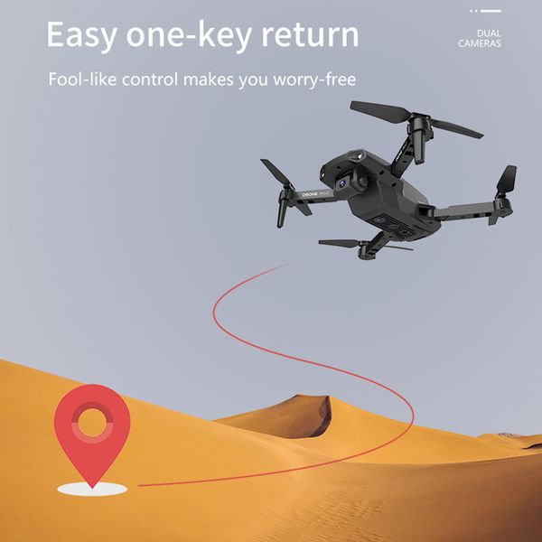 

e99 pro aerial pgraphy 4ch 2.4ghz wifi altitude hold headless mode with camera rc drone kid toy one key return foldable