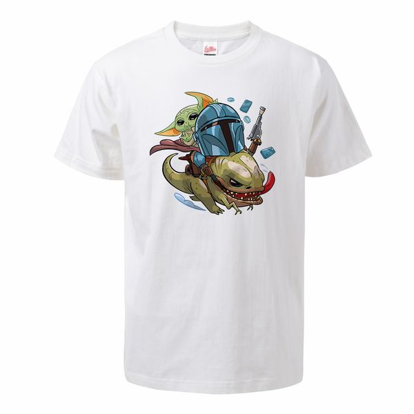 

the mandalorian funny child yoda men's tshirt this is the way t shirt summer cotton t-shirt round neck moda masculina casual