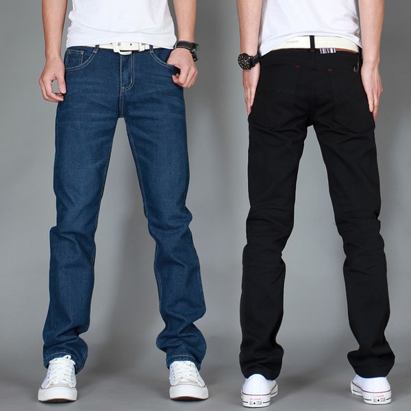 

2020 new brand casual long trousers men males causal solid jeans pants casual jeans men cotton pants 28-38, Blue
