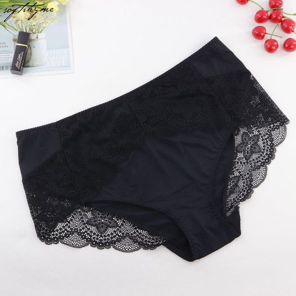

women's panties softrhyme female panty briefs floral lace women underwear lingerie for ladies underpants, Black;pink