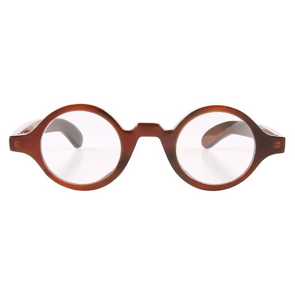 

old fashion unique round coffee india horn frame optical glasses reading eyeglasses eyewear frame unsiex men women's sunglasses, Black