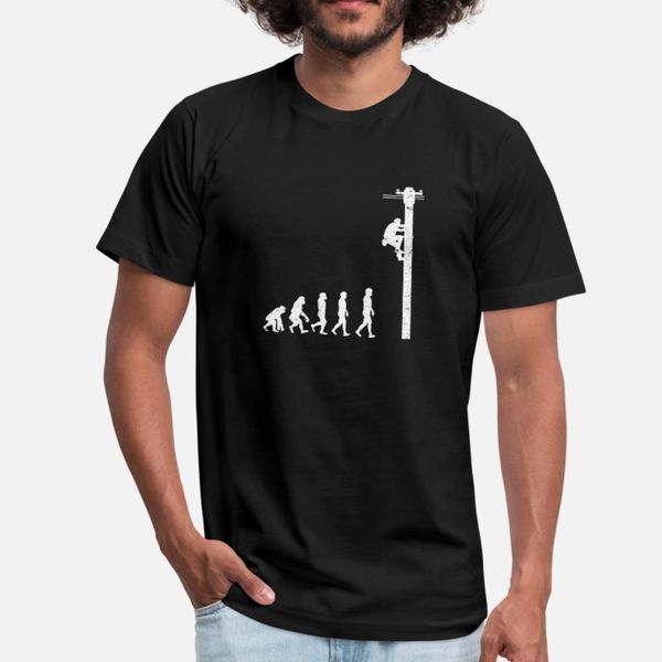 

evolution of lineman electrical engineer electrici t shirt men customized 100% cotton size s-3xl slim graphic new style summer style shirt