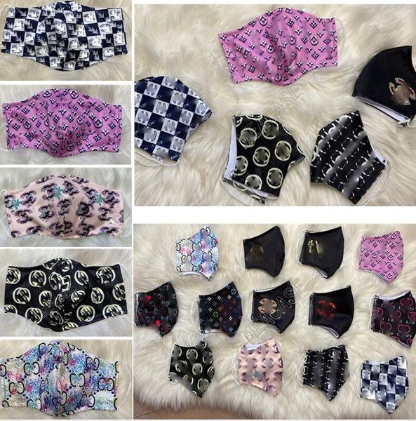 

reusable designers face masks fashion facemask washable luxurys masks women men double layers cartoon mouth cover for sports party d82403, Blue