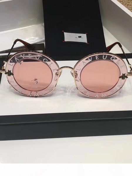 

luxury 0113 designer sunglasses for women fashion round summer style black gold frame eyewear uv protection lens come with case, White;black