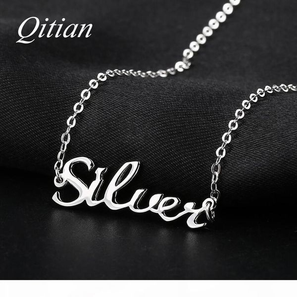 

925 sterling silver имя ожерелье пользовательские старый английский арабский ожерелье для женщин diy персонализированный ювелирных изделий e