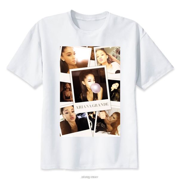 

white t-shirt women casual summer ariana grande print short sleeve o-neck t shirt femme camiseta mujer tumblr gift for fans