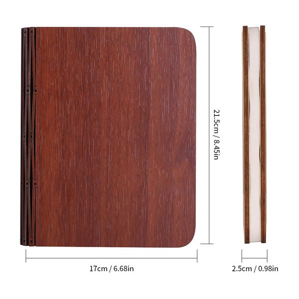

portable 3d creative led book night light wooden 5v usb rechargeable magnetic foldable desk table lamp home decoration