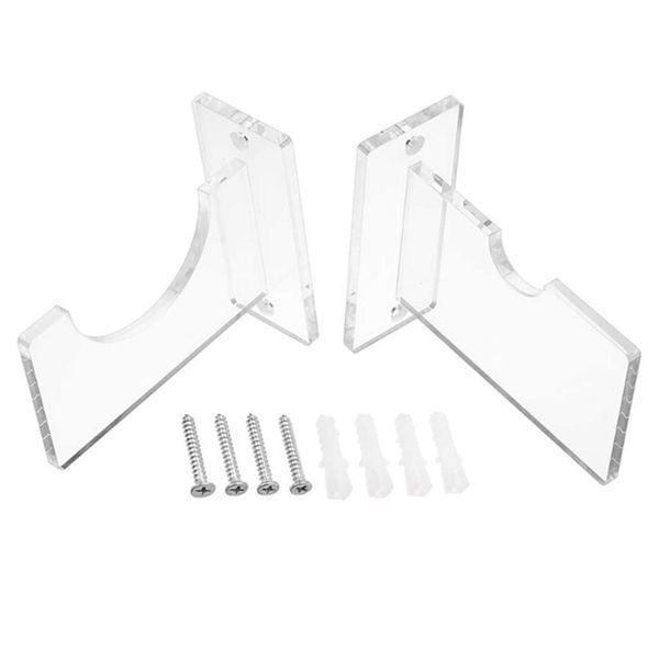 

2pcs horizontal baseball bat wall mount acrylic holder / clear bracket rack