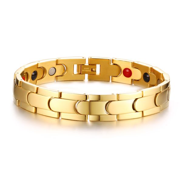 

healthy natural stones magenet bracelets for women men, Black