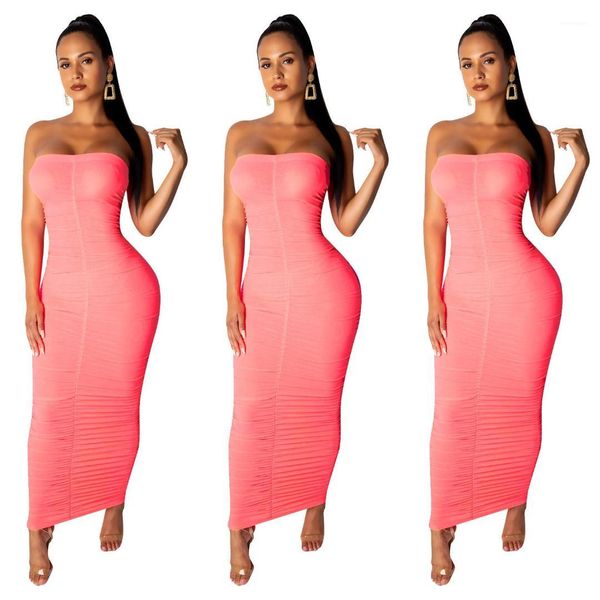 

ruched long dress summer fashion casual club party women clothing summer dresses strapless bodycon irregular, Black;gray