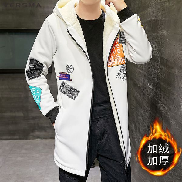 

versma winter korean ulzzang thick long windbreaker trench coat men hip hop oversized gothic men long jacket parka dropshippping, Tan;black