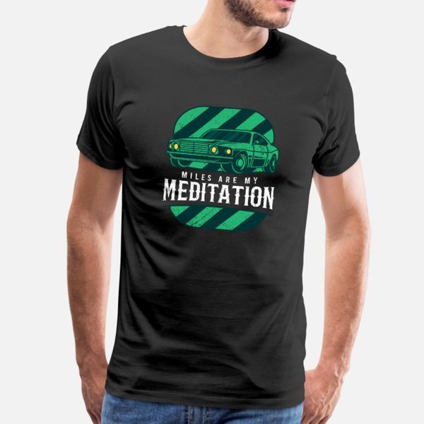 

miles for meditation muscle car gift for car lover t shirt men create short sleeve s-3xl formal crazy funny casual summer style shirt