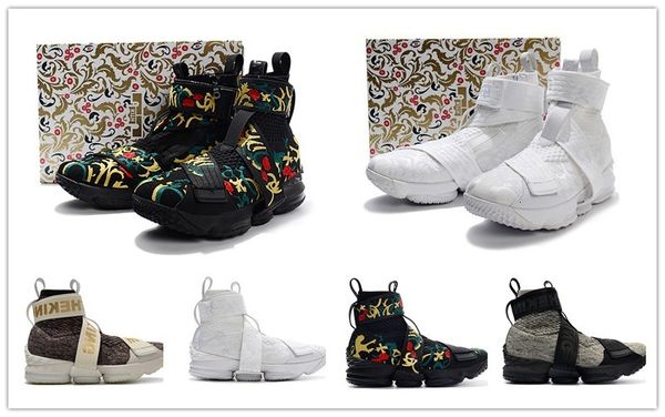 

new kith x 15 long live the king lifestyle mens casual sports shoes 15s embroidered designer men running shoes trainer sneakers, Black