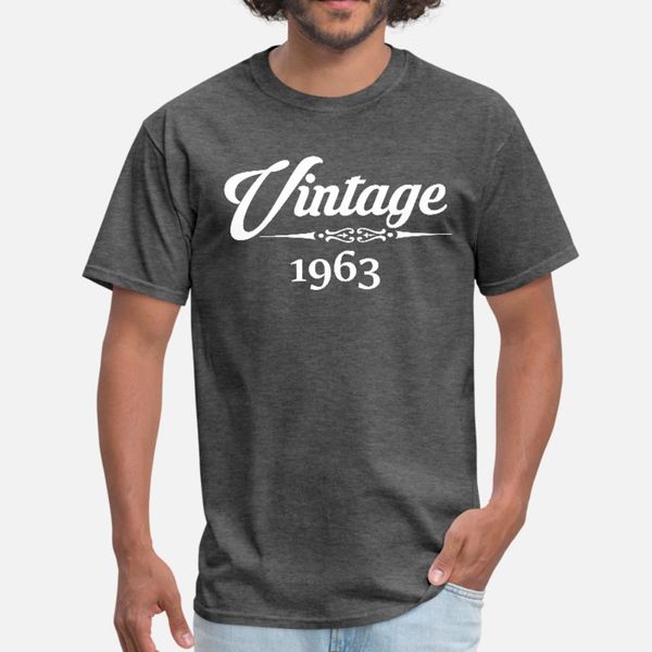 

vintage 1963 t shirt men printing short sleeve o neck outfit cute humor spring vintage shirt, White;black