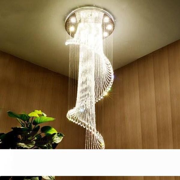 

chandeliers european k9 crystal spiral ceiling light modern creative led living room l villa light chandelier light fixture pendant lamp