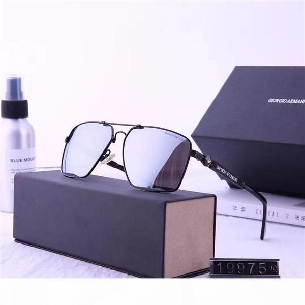 

oversized designer men's sunglasses luxury vintage sunglasses women drive eyewear memory metallic glasses selling with box, White;black
