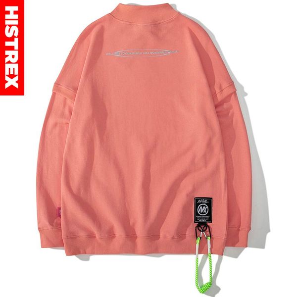 

histrex 100 cotton high-necked basic men hoodies casual printing hip hop brand harajuku clothing male hoody mens hoodies 9cj6l#, Black