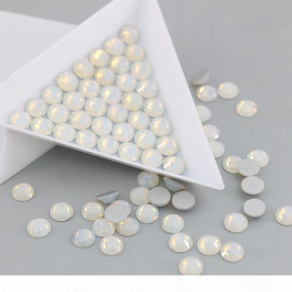 

плоской задней non hotfix rhinestone hot sale 3d nail art украшения flatback стразы ss3-ss30 (opal white, Black
