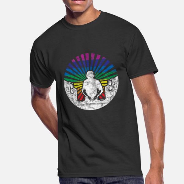 

sunburst dj deejays clubbing turntables music t shirt men customized 100% cotton euro size s-3xl pattern sunlight authentic summer standard